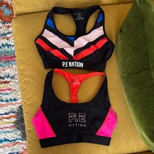 P.E Nation Vibrant Sports Bras - Black, Blue, Pink